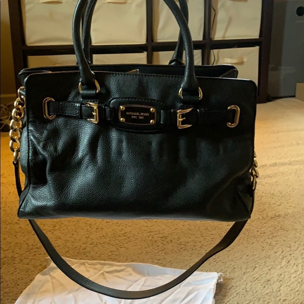 Michael Kors Black Pebbled Leather Purse